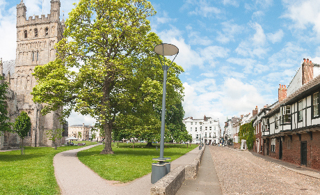 Image of Exeter Cathedral. Our Exeter office provides financial advice across Devon, Cornwall, Dorset, Hampshire and Wiltshire.
